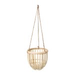 Bamboo hanging baskets set of 2