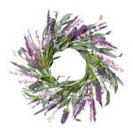 Artificial lavender wreath 20x20cm