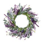 Artificial lavender wreath 30x30cm