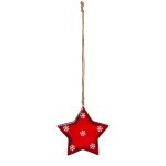 Ceramic star hanger RED