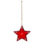 Ceramic star hanger RED
