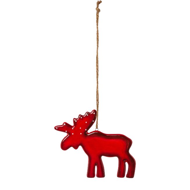 ceramic deer hanger RED