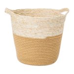 Natural Fabric Basket Set of 3