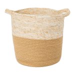 Natural Fabric Basket Set of 3