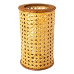 Bamboo lantern with glass round