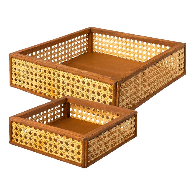 Bowl rectangular bamboo