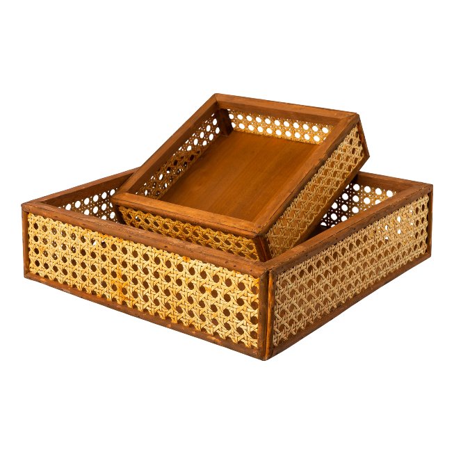 Bowl rectangular bamboo