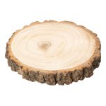 Deco wood disc with bark 22x22x3cm