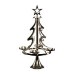 Aluminium fir tree 4pcs candle holder