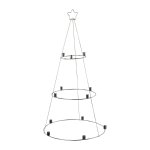 Hanging candle holder with 3 rings