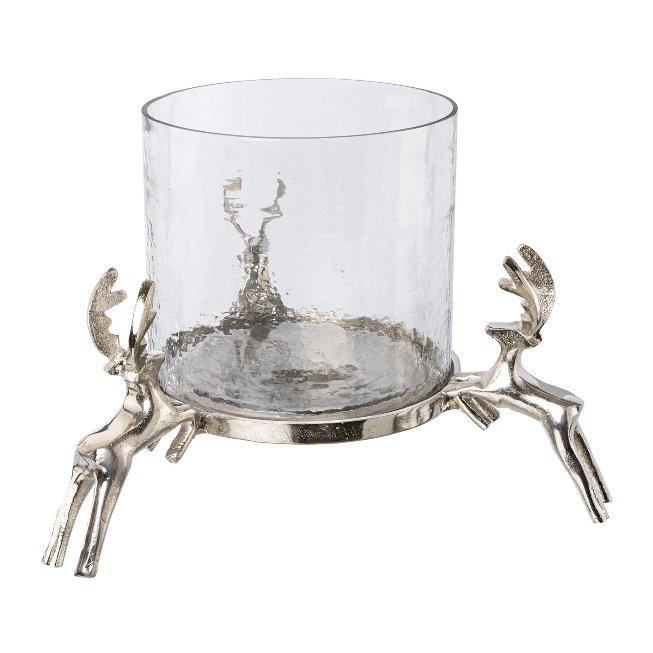 Glass windlich with deer