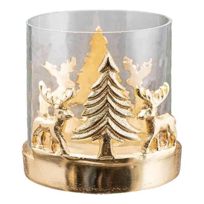 Glass lantern WINTERLANDS