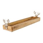Wooden deer head decoration tray