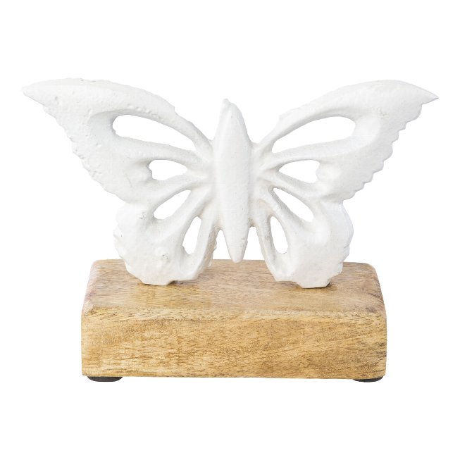 Butterfly on wood base