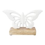 Butterfly on wood base