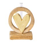 Holz Ring mit Herz und Reagenzglas