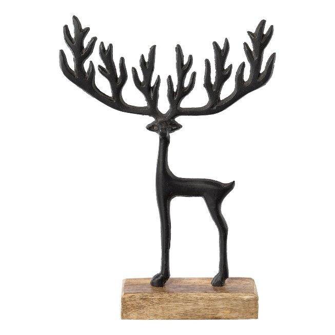 Deco deer on wooden plate