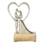 Lovers on wooden base