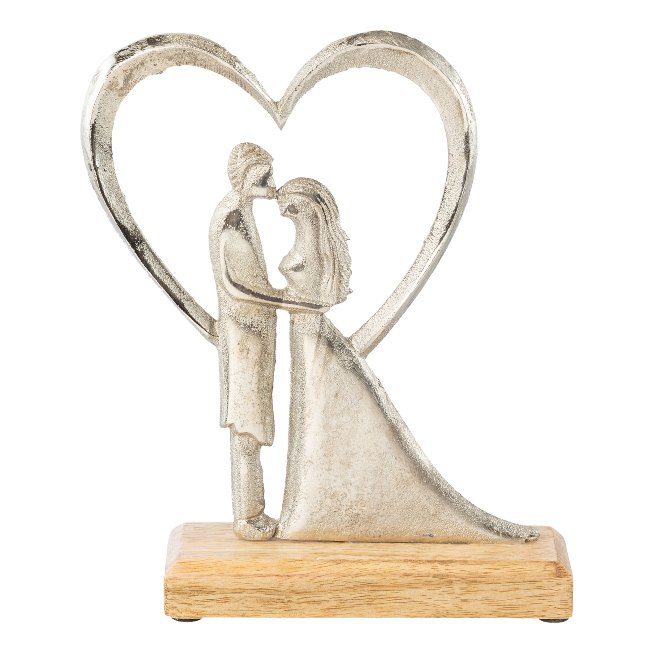 Lovers on wooden base