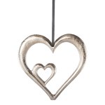 Heart pair hanger aluminum