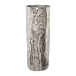 Aluminium vase with bark decoration NATURALMENT