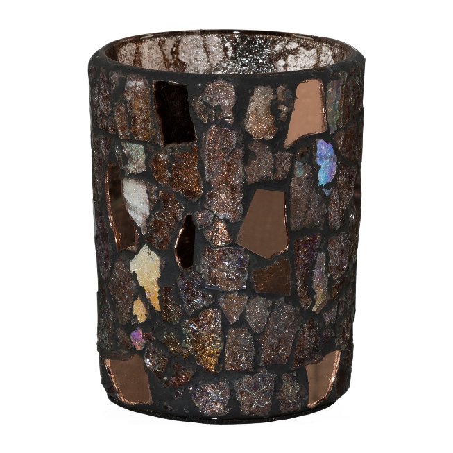 Glass lantern cylinder mosaic