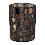 Glass lantern cylinder mosaic