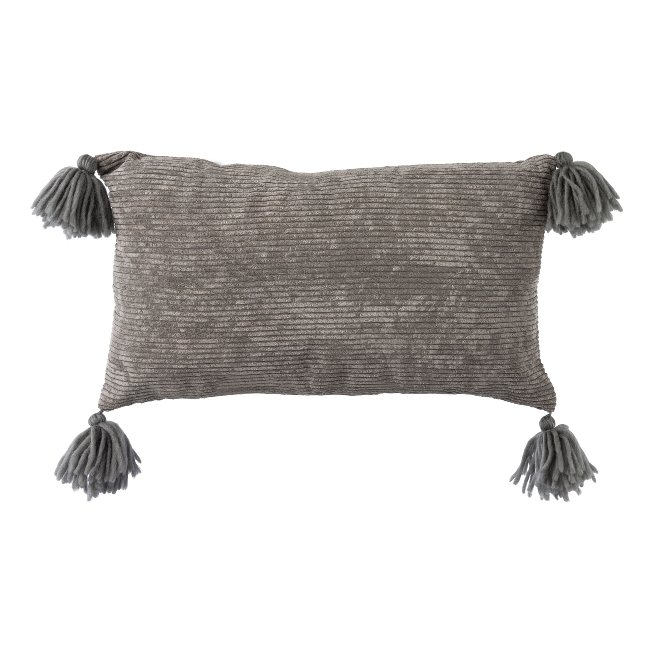 Cord cushion, 30x50cm, gray