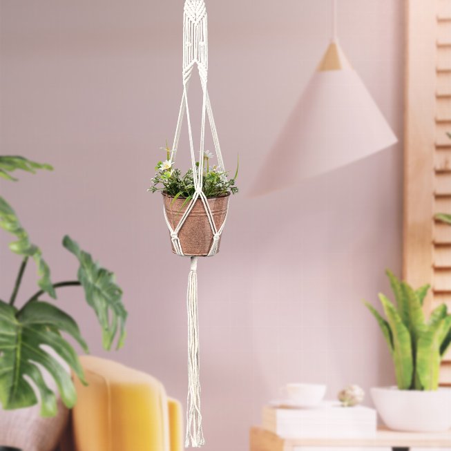Macrame cotton hanger