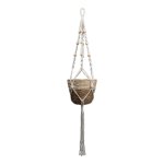 Macrame cotton hanging basket