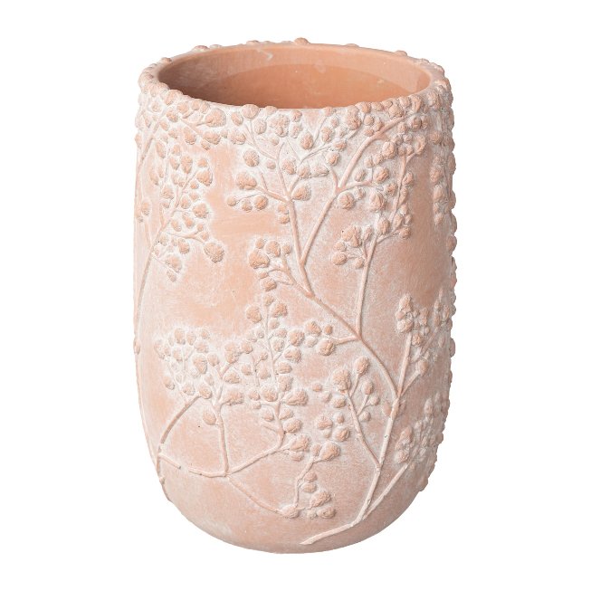 Ceramic Vase with Flower Pattern 16x16x23cm