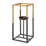 Metall Rahmen Kerzenhalter m.Glas GOLDEN TOUCH