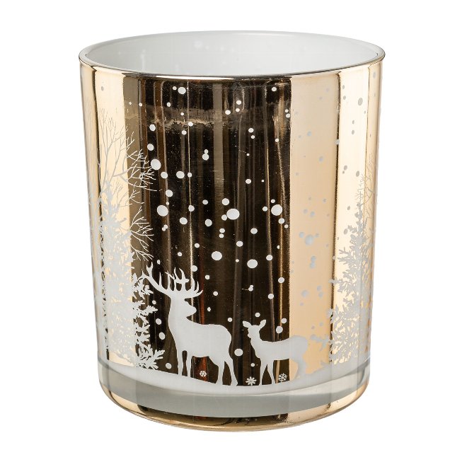 Glas Teelicht WINTER TIME