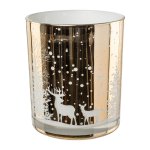 Glas Teelicht WINTER TIME