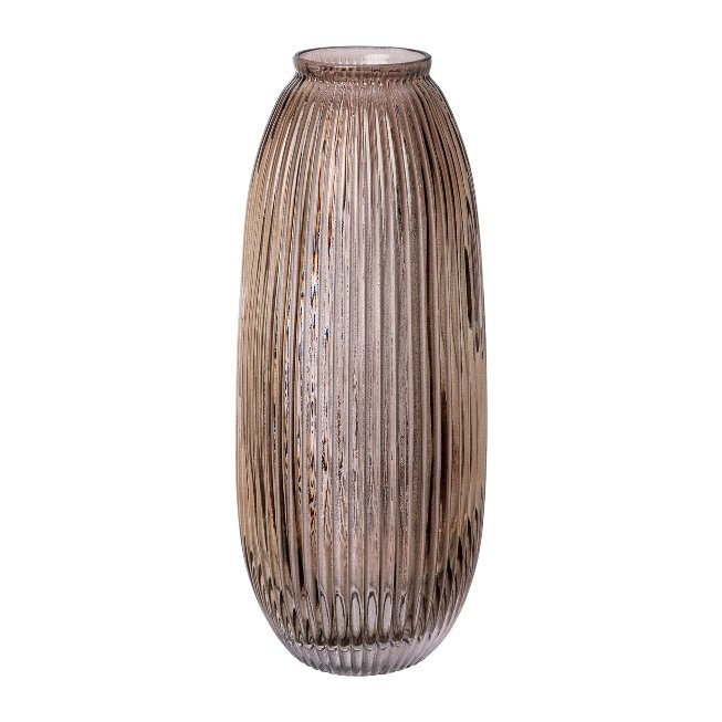Glass vase with cut