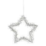 Wire star wreath hanger w. 35 LED SIZZLED