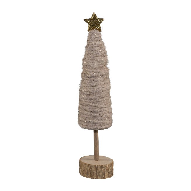 Deco tree 33x7x7cm standing on wooden base