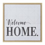 Decorative picture HOME in wooden frame 50x50x2,5cm