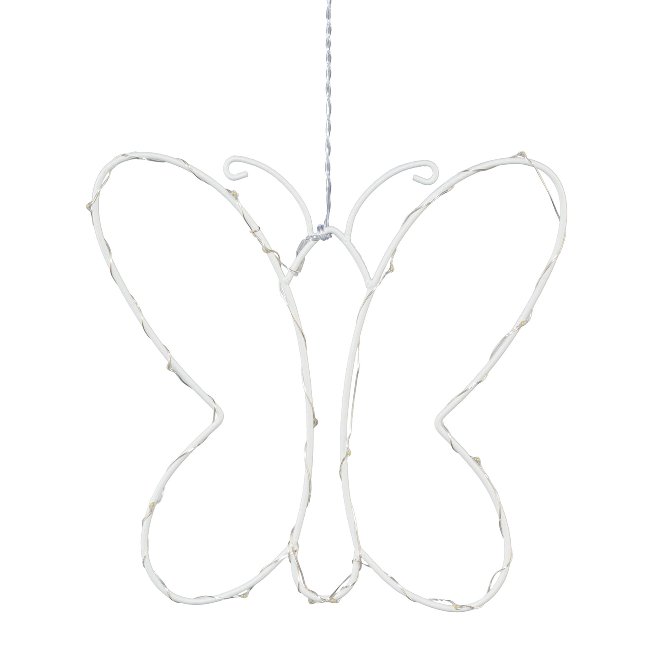 Metal butterfly hanger with 15 LED