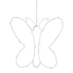 Metal butterfly hanger with 15 LED