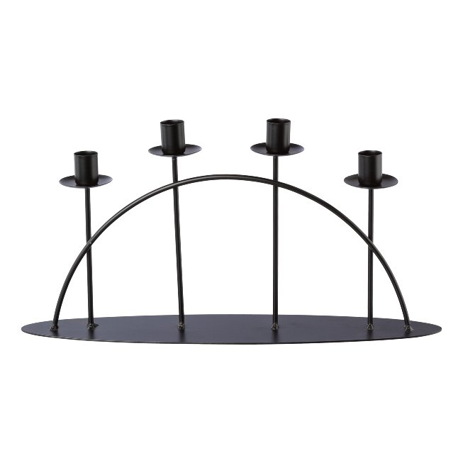 Adventskranz aus Metall 40x8x20cm