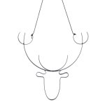 Metal stag head hanger 30cm