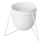 Pflanzübertopf 4er Set auf Rack aus Metall