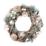Deco wreath with cones 24x24x7cm