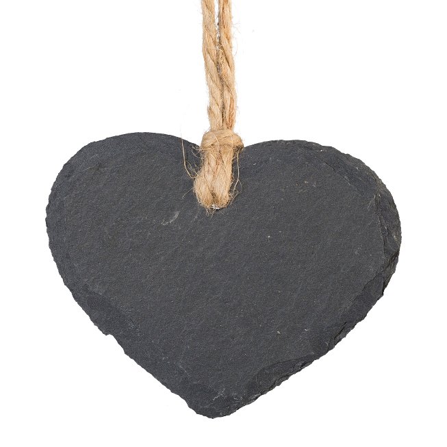Decorative slate heart hanger