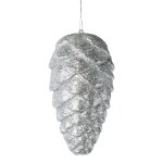 Plastic hanger cone glittered,
